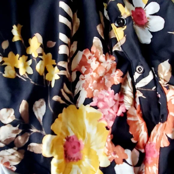 BOHO FLORAL BUTTON-DOWN DRESS - Picture 5 of 5